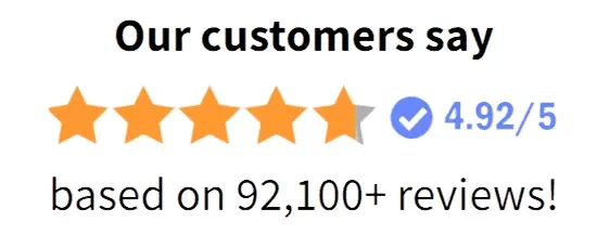 5 Star Rating – 2400+ Verified Reviews